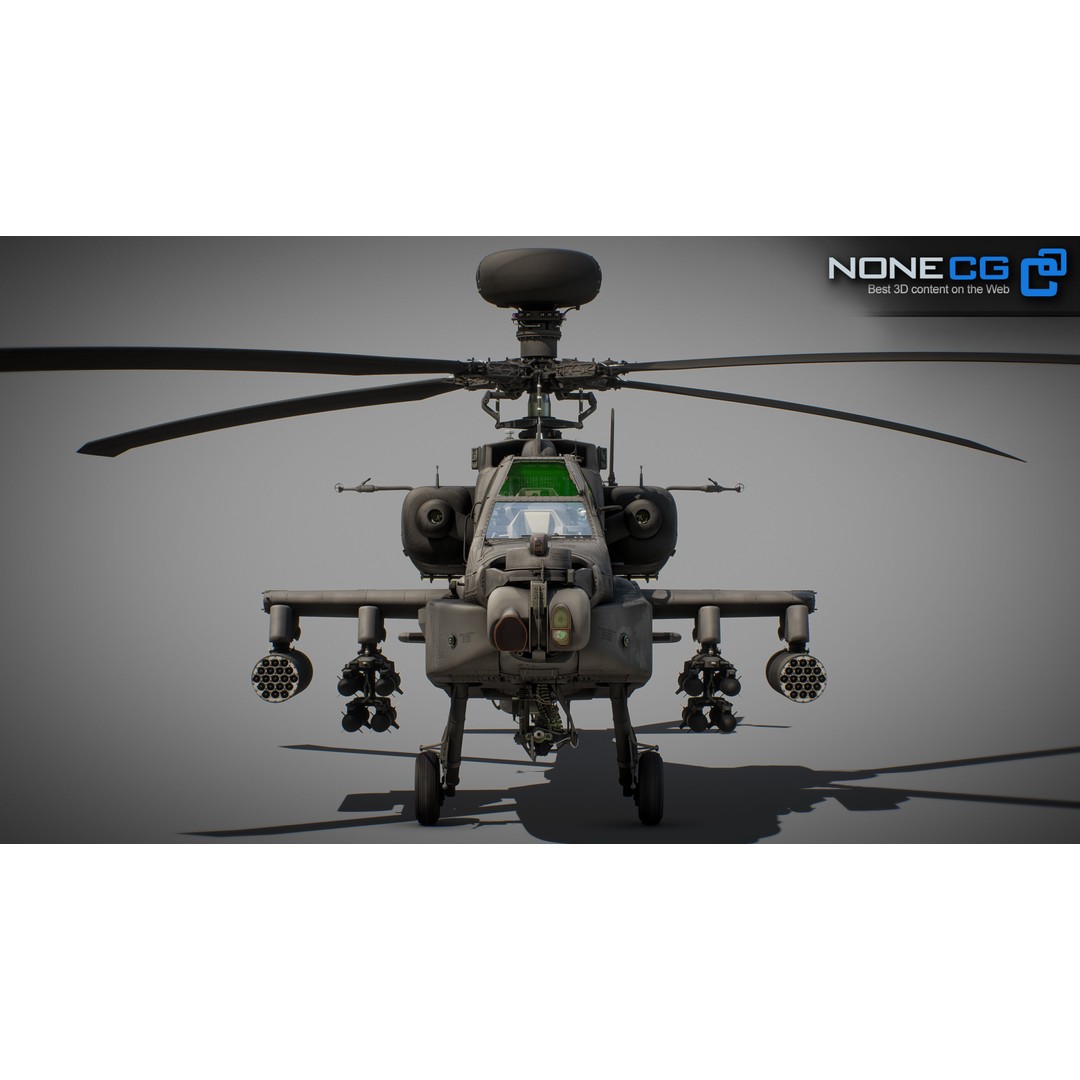 Boeing AH-64D Apache Longbow 3D Model – Realistic Helicopter with Cockpit - View 28