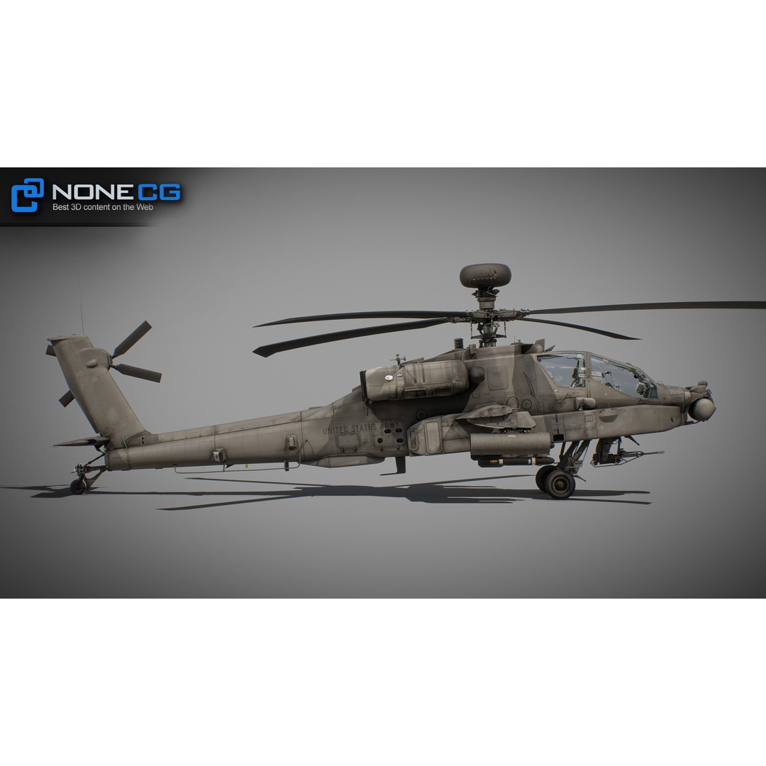 Boeing AH-64D Apache Longbow 3D Model – Realistic Helicopter with Cockpit - View 29