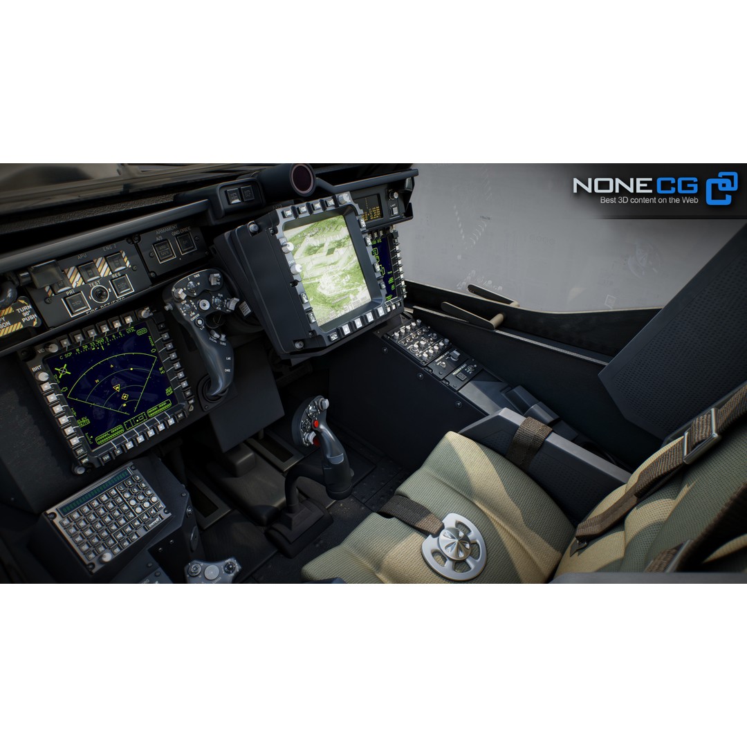 Boeing AH-64D Apache Longbow 3D Model – Realistic Helicopter with Cockpit - View 30