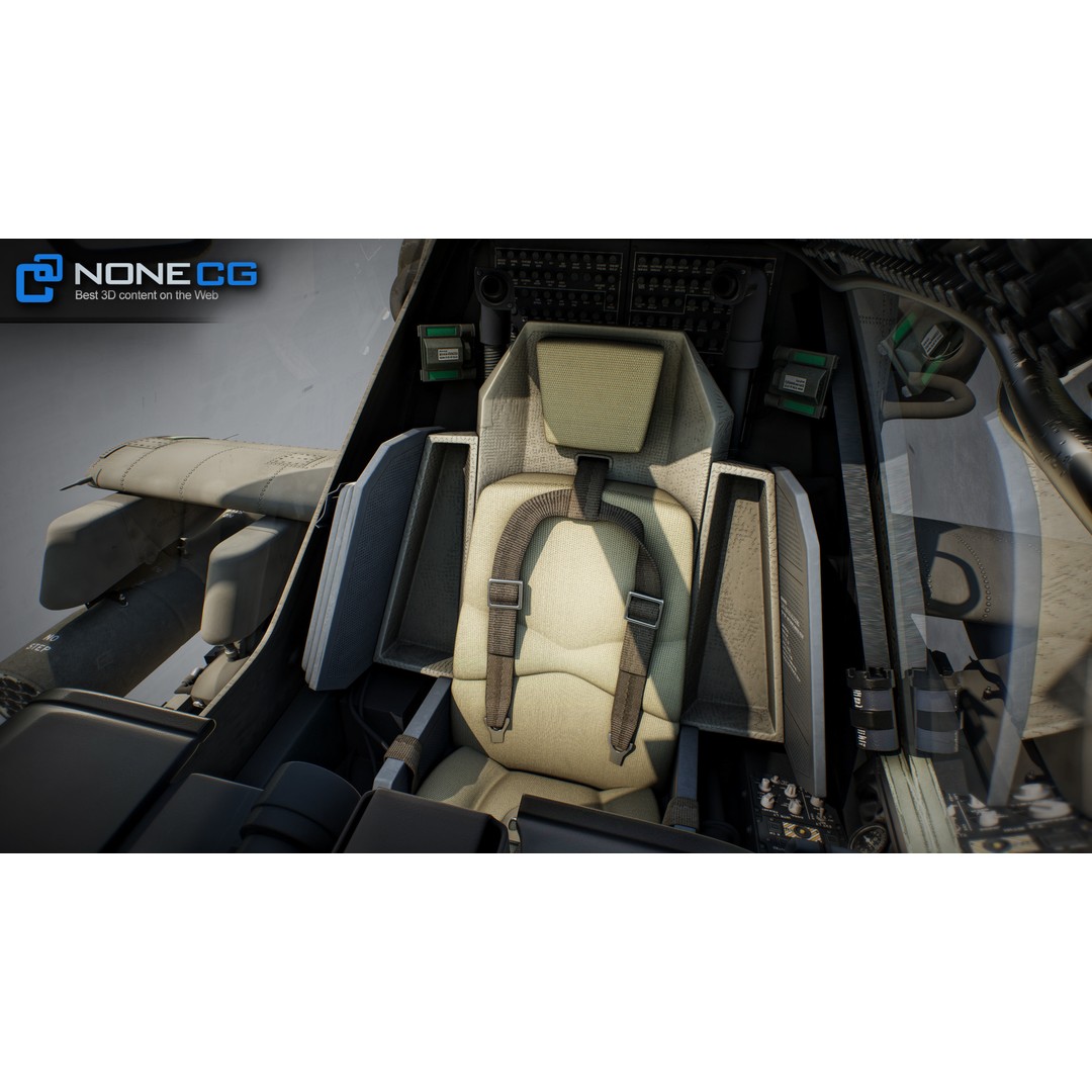 Boeing AH-64D Apache Longbow 3D Model – Realistic Helicopter with Cockpit - View 34