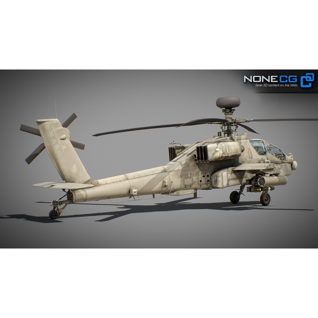 Boeing AH-64D Apache Longbow 3D Model – Realistic Helicopter with Cockpit - View 35