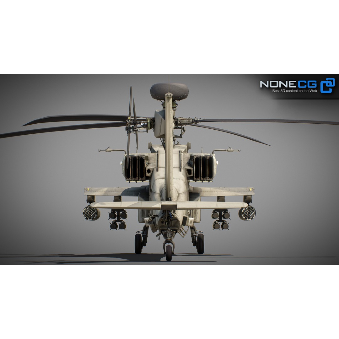 Boeing AH-64D Apache Longbow 3D Model – Realistic Helicopter with Cockpit - View 37