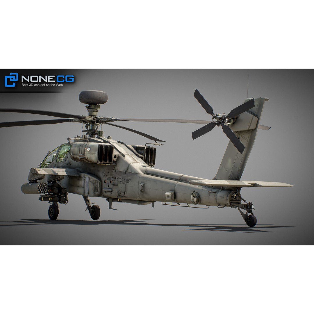 Boeing AH-64D Apache Longbow 3D Model – Realistic Helicopter with Cockpit - View 38