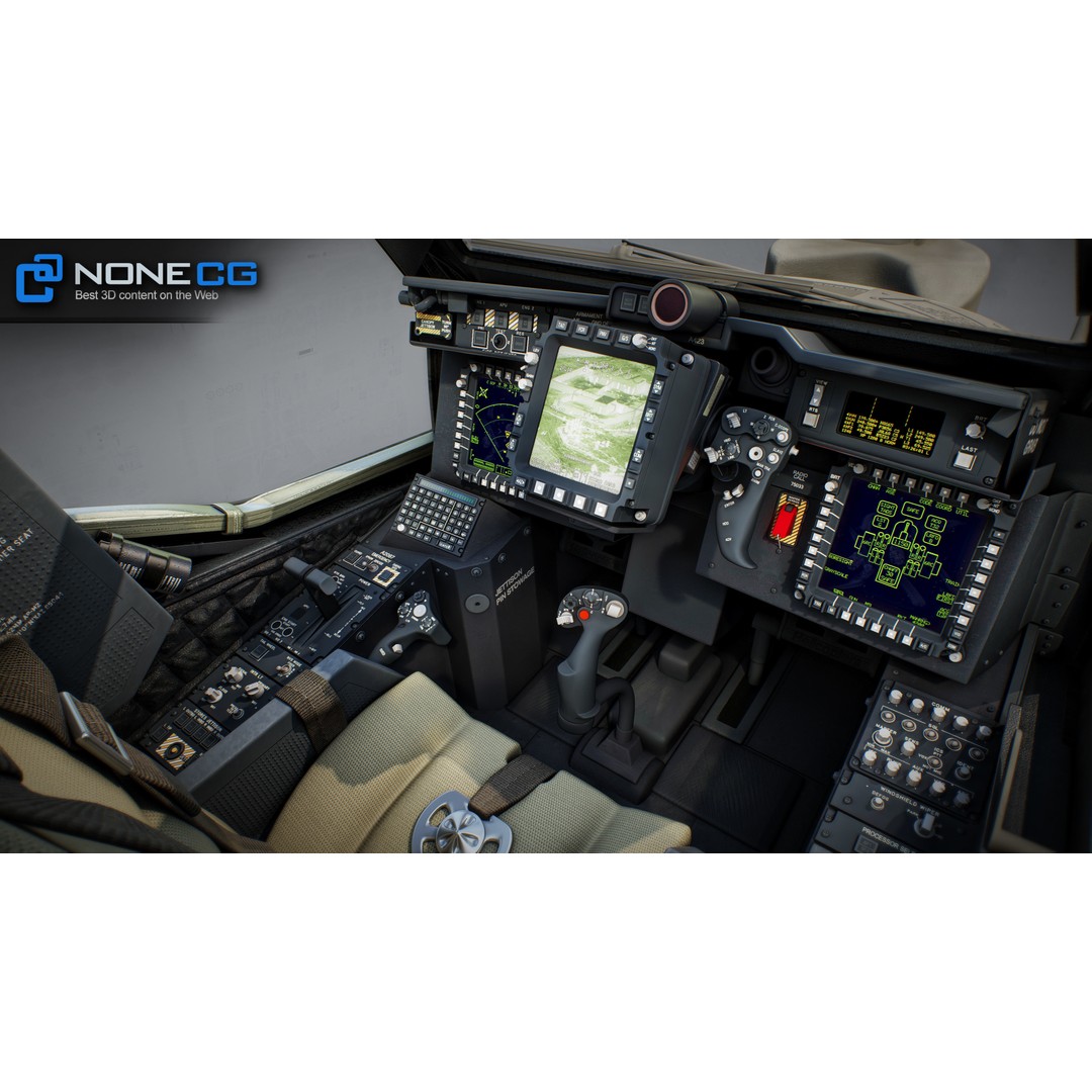 Boeing AH-64D Apache Longbow 3D Model – Realistic Helicopter with Cockpit - View 39