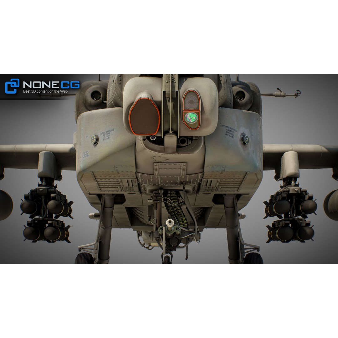 Boeing AH-64D Apache Longbow 3D Model – Realistic Helicopter with Cockpit - View 41