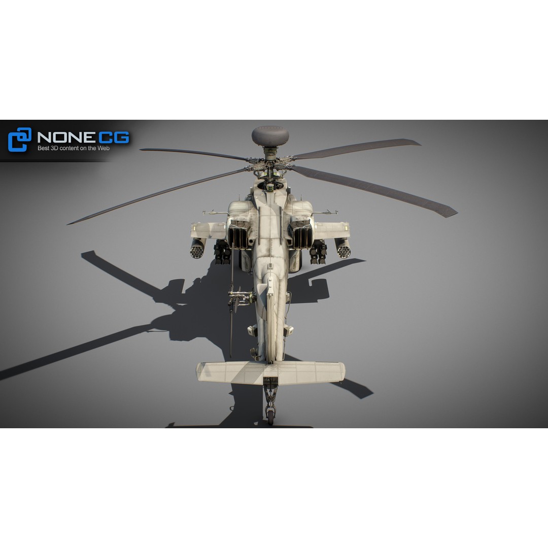 Boeing AH-64D Apache Longbow 3D Model – Realistic Helicopter with Cockpit - View 46