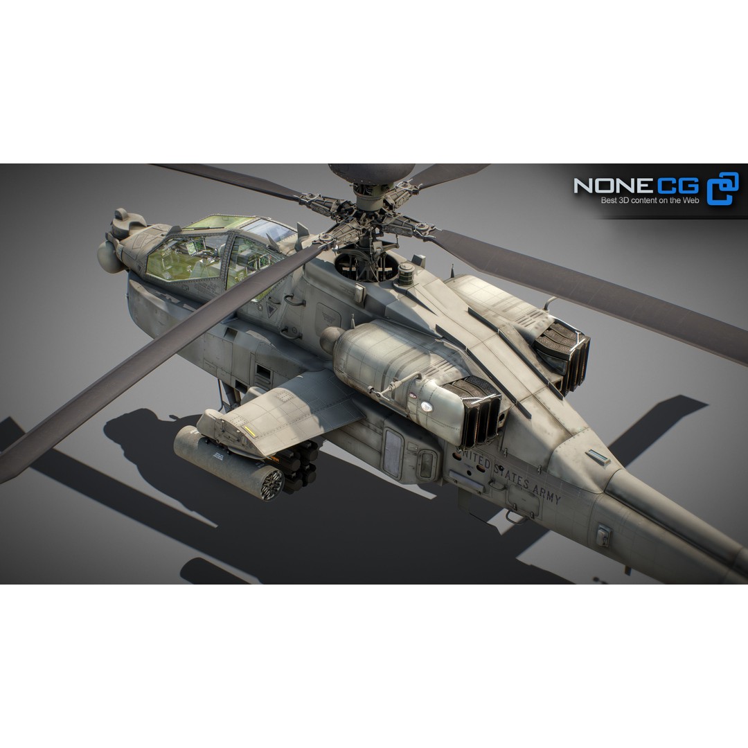 Boeing AH-64D Apache Longbow 3D Model – Realistic Helicopter with Cockpit - View 47