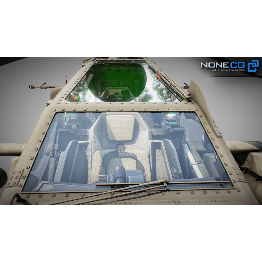 Boeing AH-64D Apache Longbow 3D Model – Realistic Helicopter with Cockpit - View 49