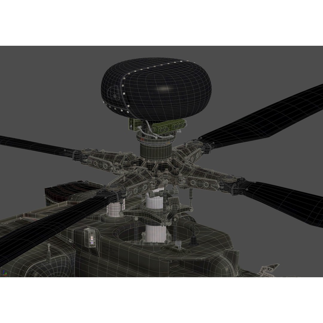 Boeing AH-64D Apache Longbow 3D Model – Realistic Helicopter with Cockpit - View 52