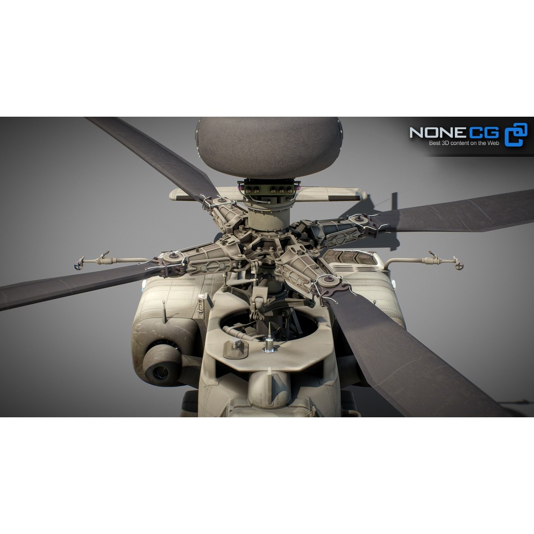 Boeing AH-64D Apache Longbow 3D Model – Realistic Helicopter with Cockpit - View 53