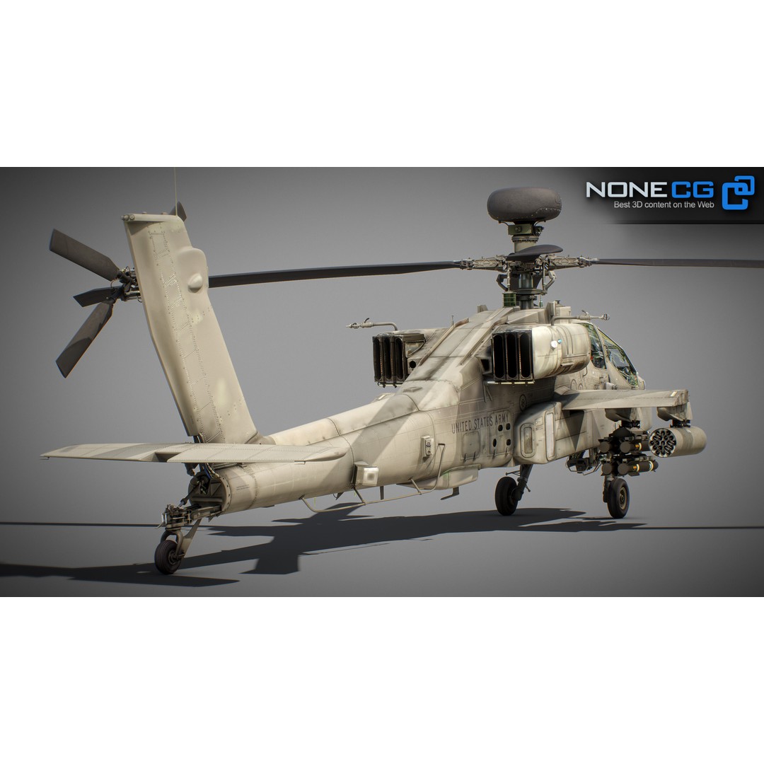 Boeing AH-64D Apache Longbow 3D Model – Realistic Helicopter with Cockpit - View 59