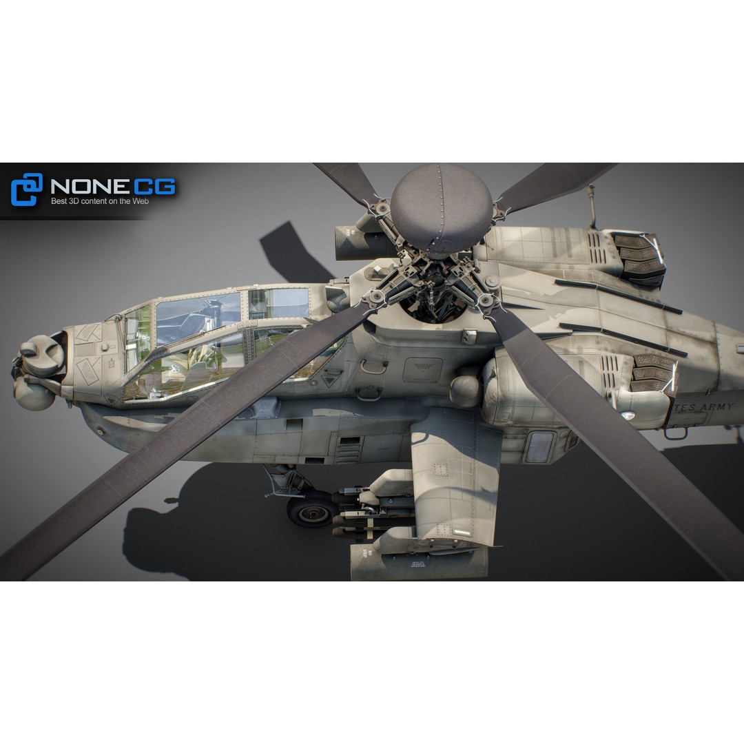Boeing AH-64D Apache Longbow 3D Model – Realistic Helicopter with Cockpit - View 60