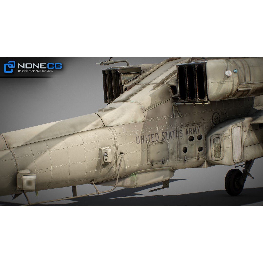 Boeing AH-64D Apache Longbow 3D Model – Realistic Helicopter with Cockpit - View 65