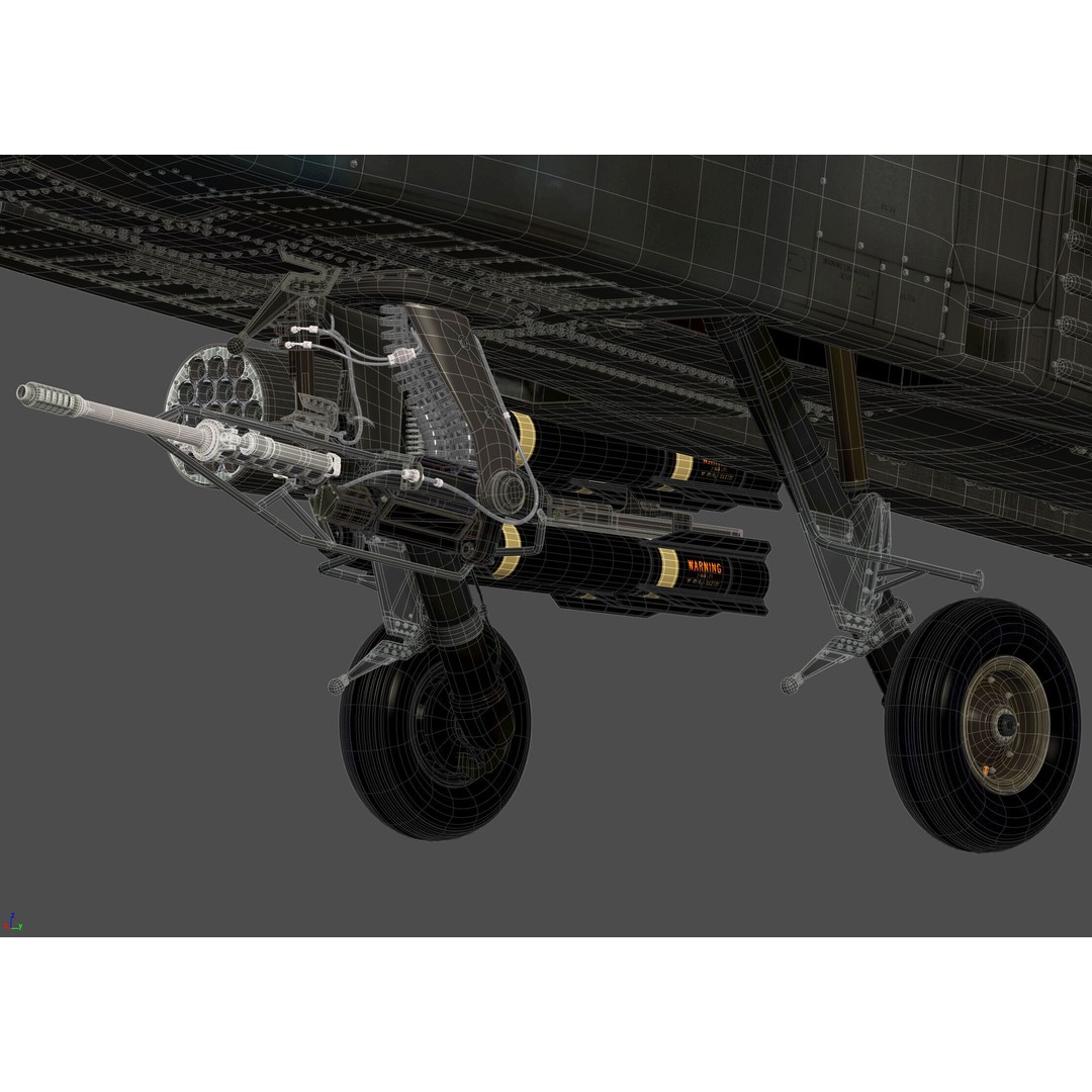 Boeing AH-64D Apache Longbow 3D Model – Realistic Helicopter with Cockpit - View 68