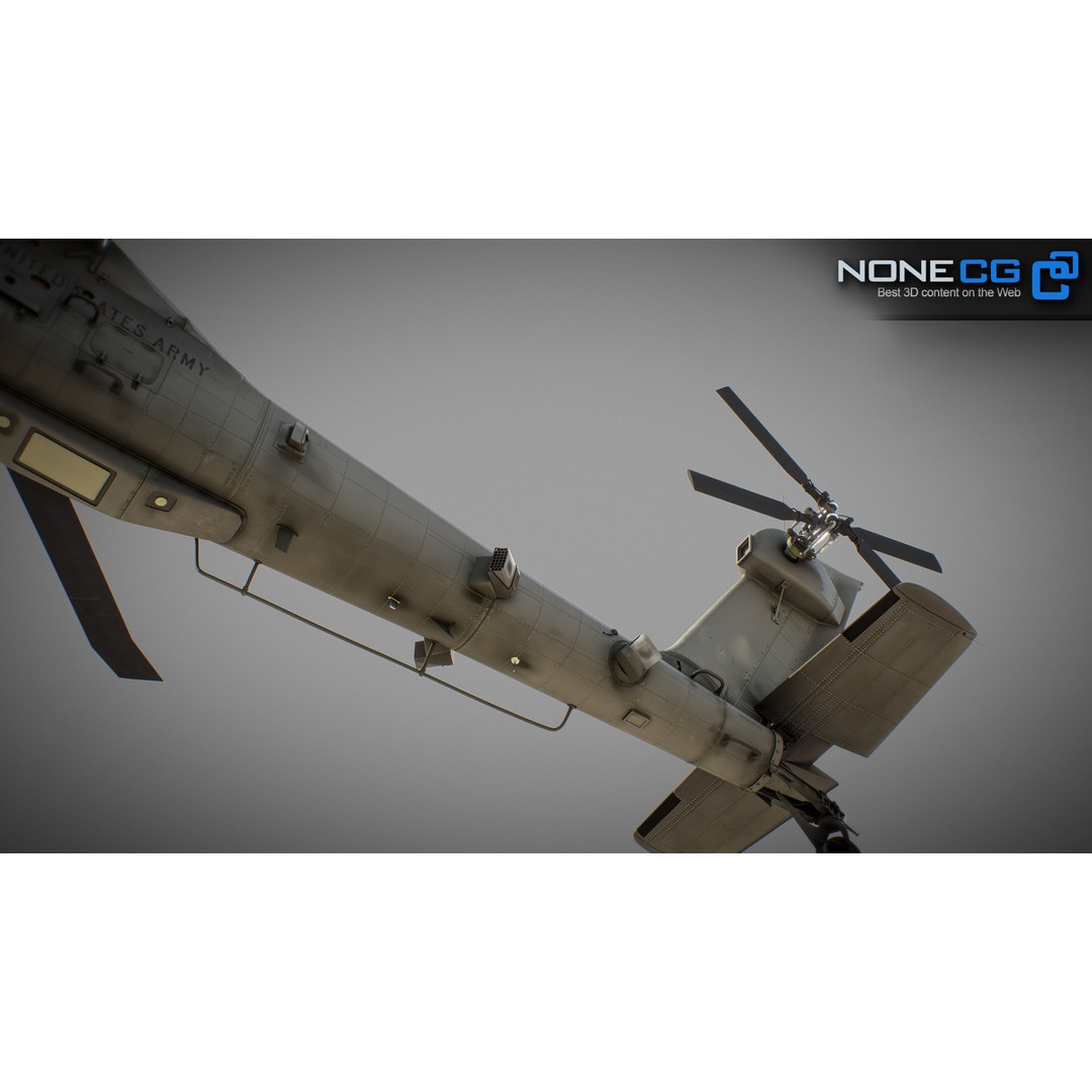 Boeing AH-64D Apache Longbow 3D Model – Realistic Helicopter with Cockpit - View 70
