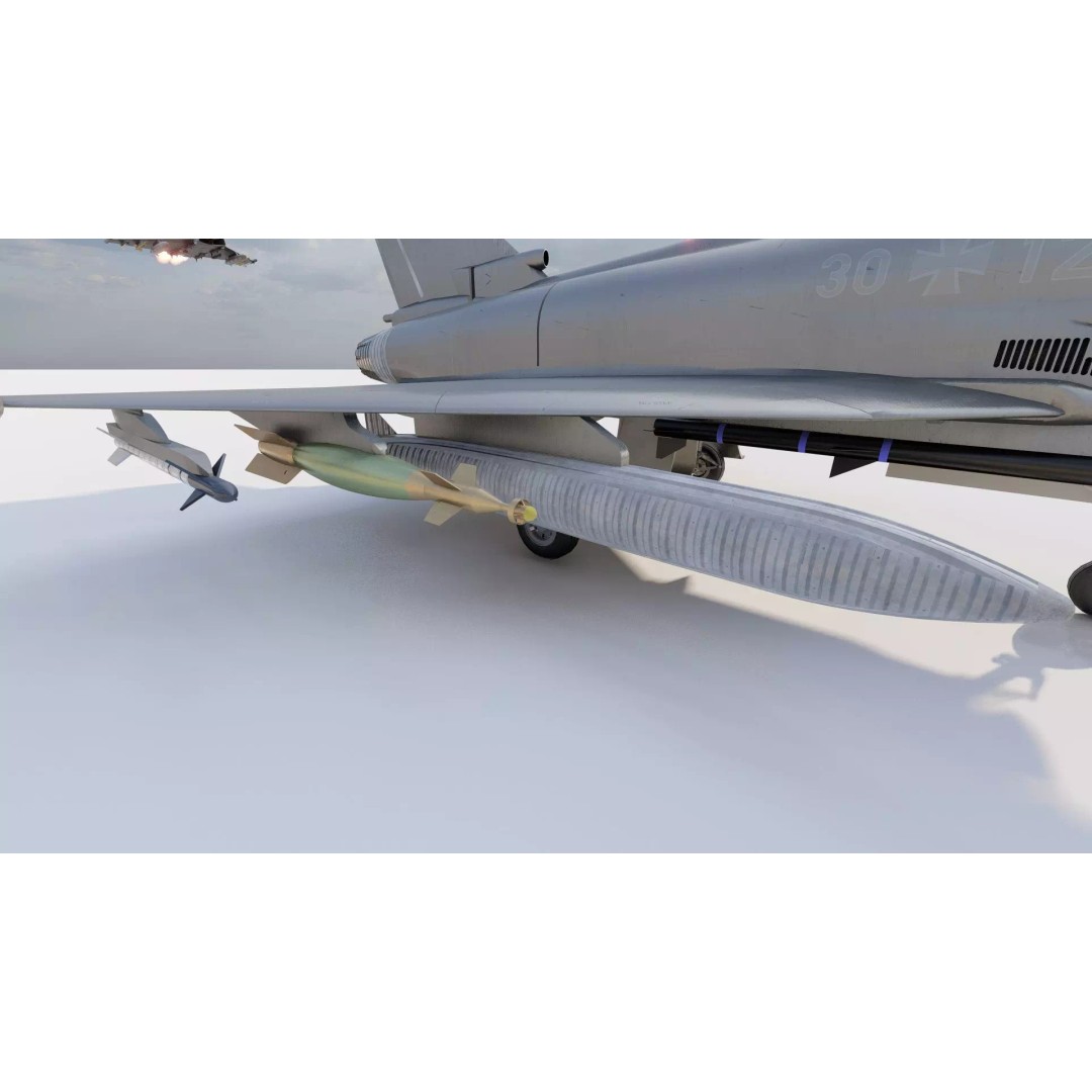 Eurofighter Typhoon 3D Model – Detailed Jet Asset for Lumion - View 14