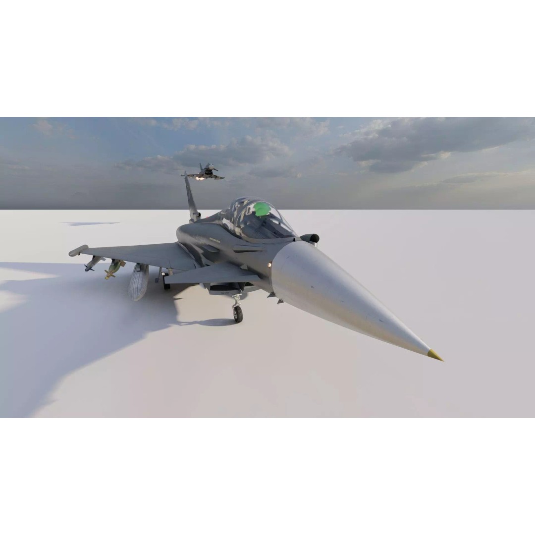 Eurofighter Typhoon 3D Model – Detailed Jet Asset for Lumion - View 15