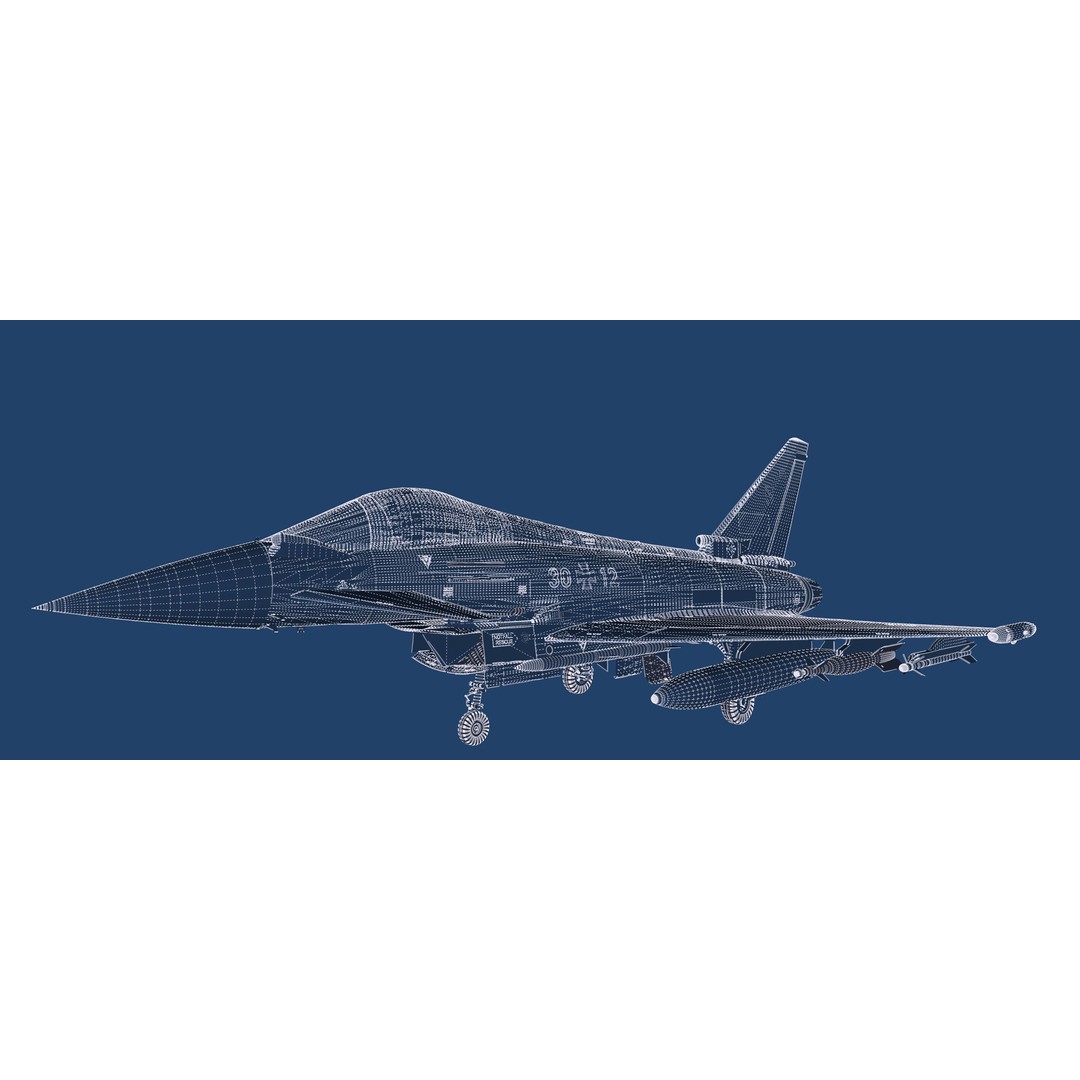 Eurofighter Typhoon 3D Model – Detailed Jet Asset for Lumion - View 49