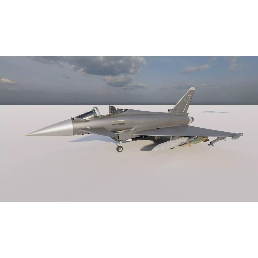 Eurofighter Typhoon 3D Model – Detailed Jet Asset for Lumion - View 9