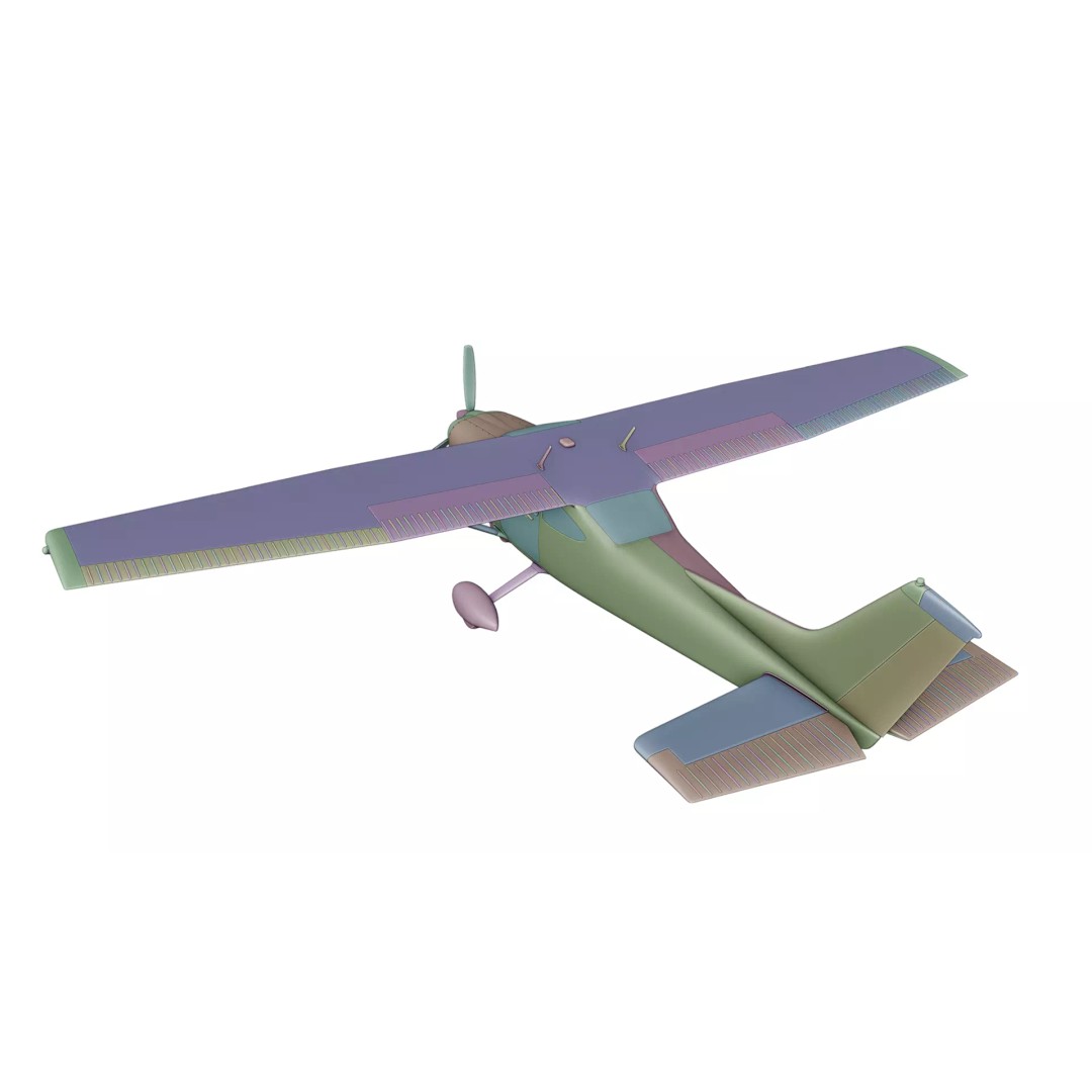 Cessna 182 Skylane 3D Model – High-Quality Aircraft, FBX, PBR