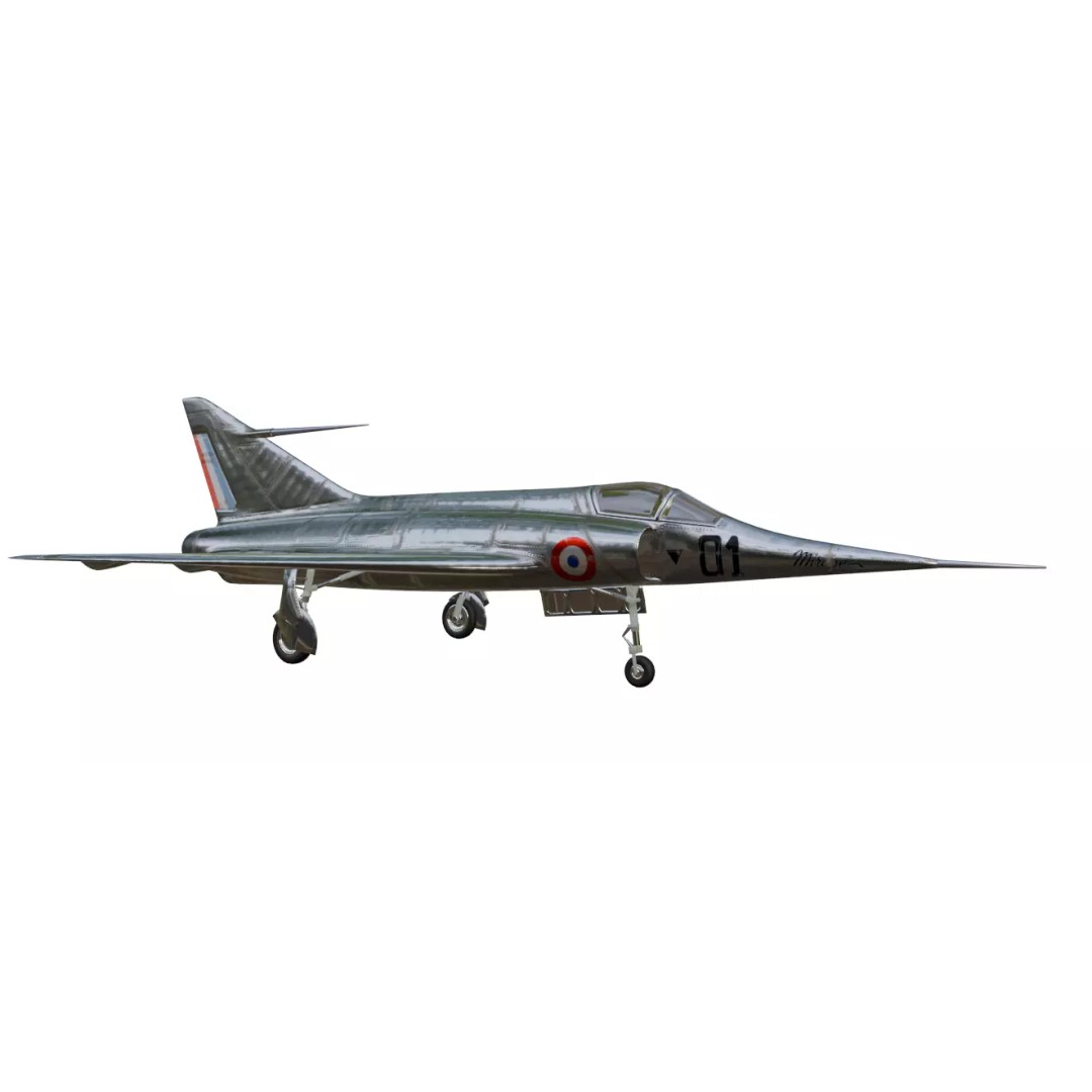 Dassault MD 550 Mirage I 3D Model – Low Poly Aircraft, FBX, OBJ - View 11