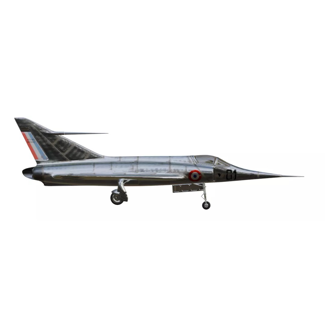 Dassault MD 550 Mirage I 3D Model – Low Poly Aircraft, FBX, OBJ - View 15