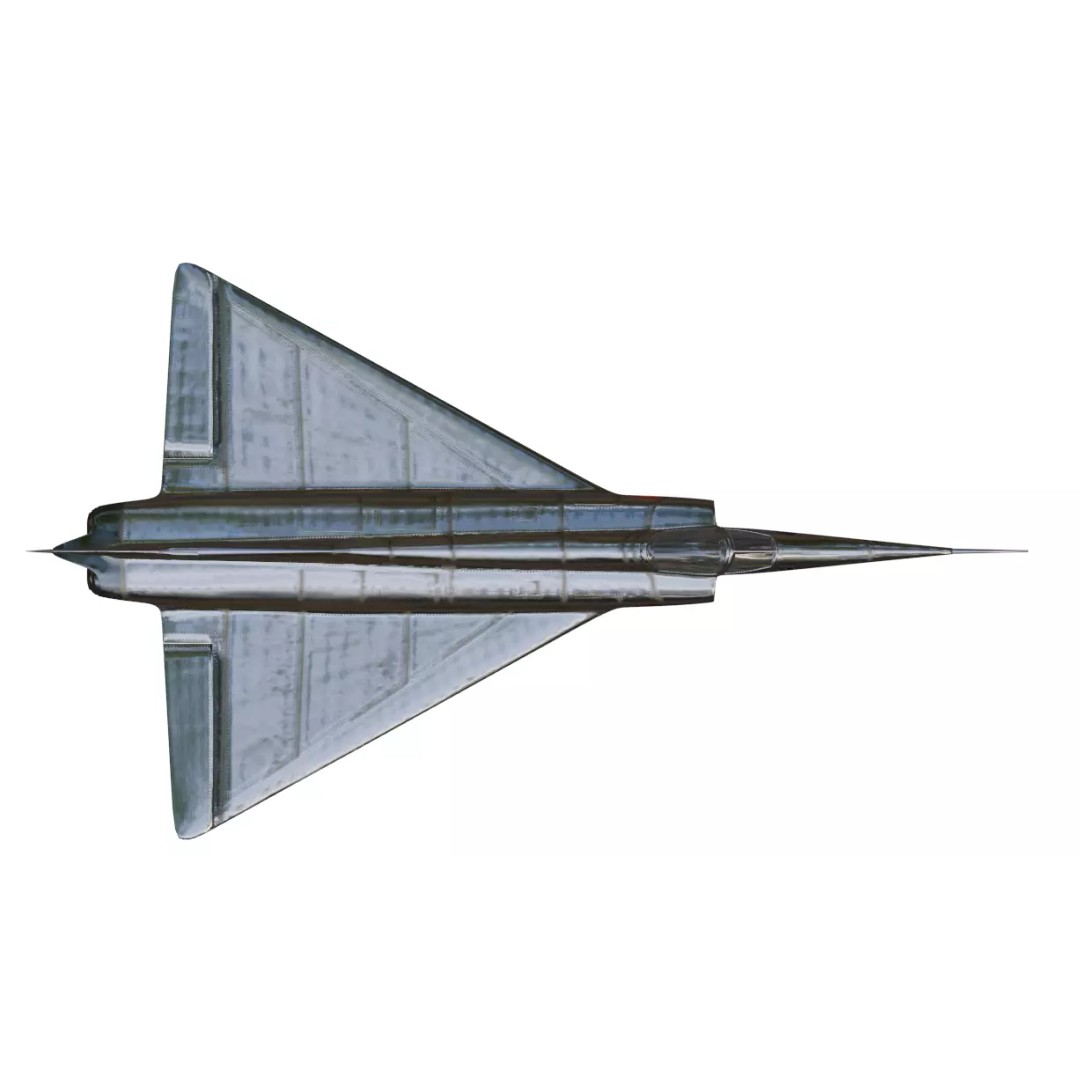 Dassault MD 550 Mirage I 3D Model – Low Poly Aircraft, FBX, OBJ - View 17