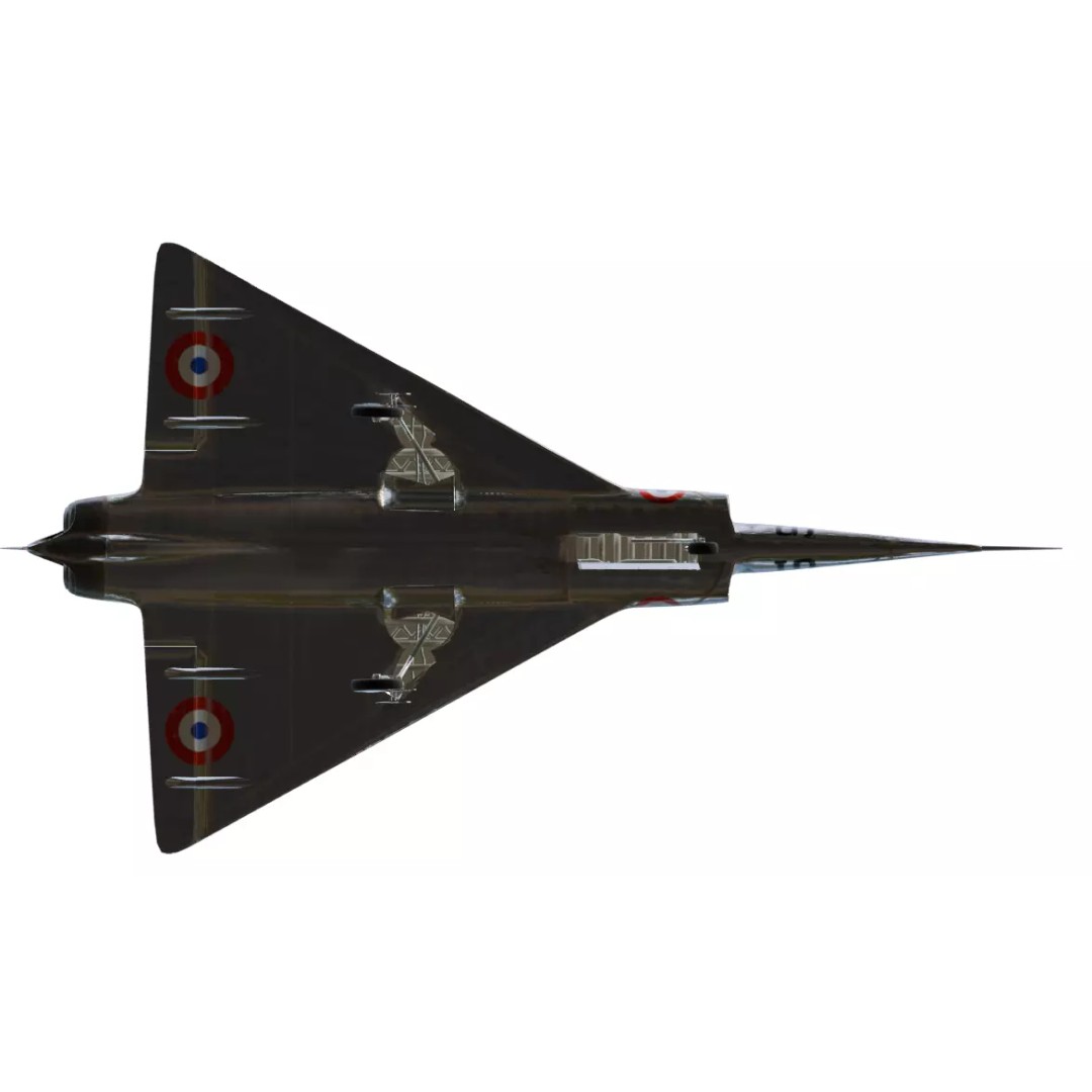 Dassault MD 550 Mirage I 3D Model – Low Poly Aircraft, FBX, OBJ - View 18