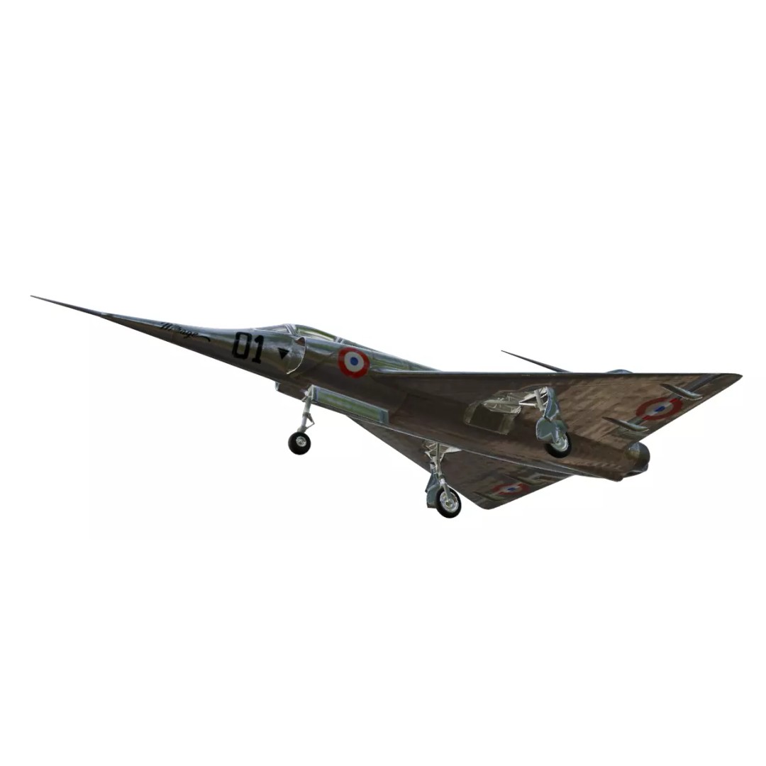 Dassault MD 550 Mirage I 3D Model – Low Poly Aircraft, FBX, OBJ - View 20
