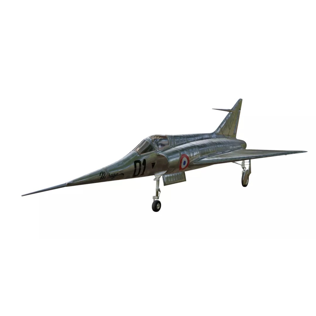 Dassault MD 550 Mirage I 3D Model – Low Poly Aircraft, FBX, OBJ - View 26