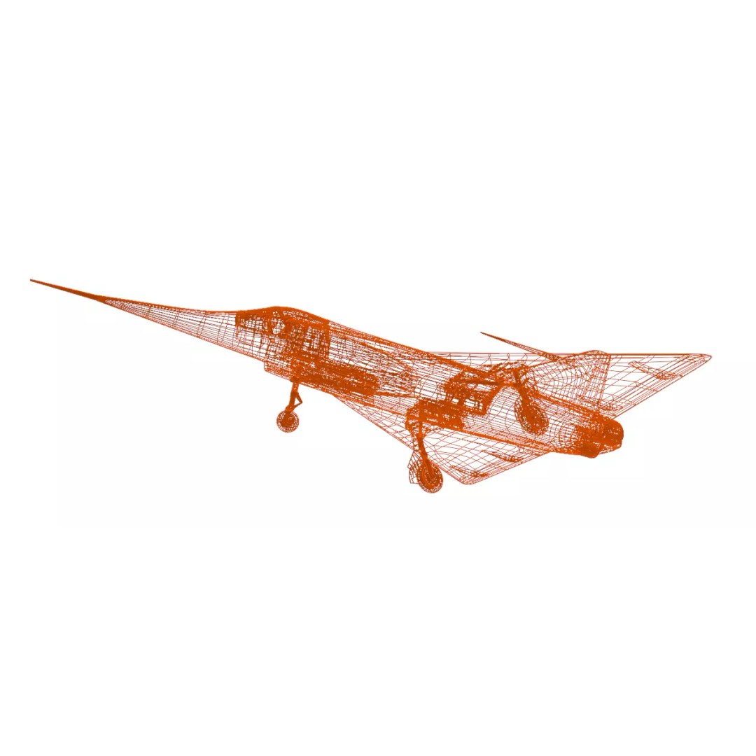 Dassault MD 550 Mirage I 3D Model – Low Poly Aircraft, FBX, OBJ - View 28