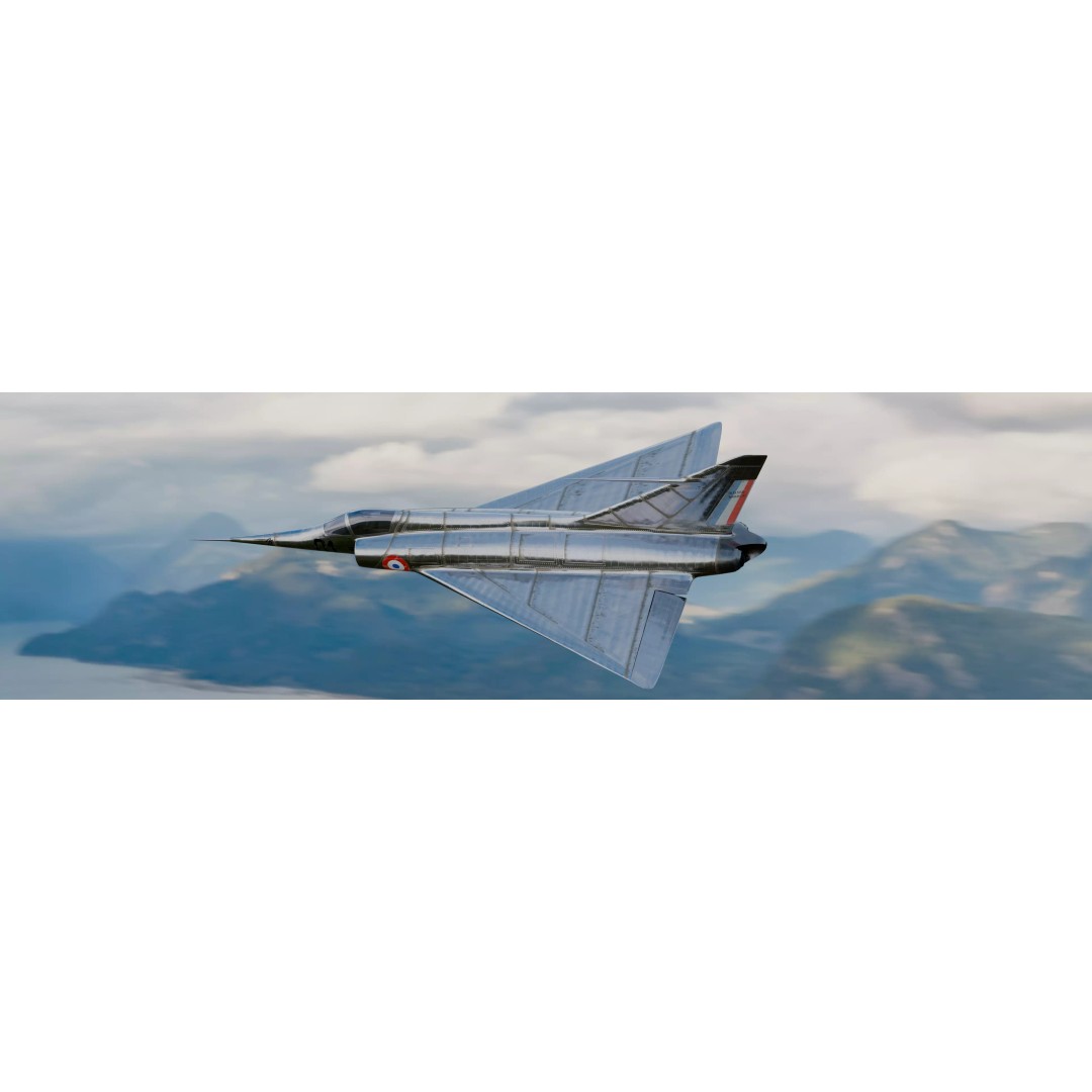 Dassault MD 550 Mirage I 3D Model – Low Poly Aircraft, FBX, OBJ - View 3