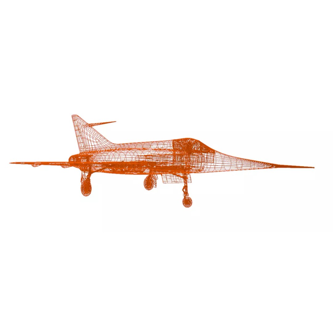 Dassault MD 550 Mirage I 3D Model – Low Poly Aircraft, FBX, OBJ - View 30