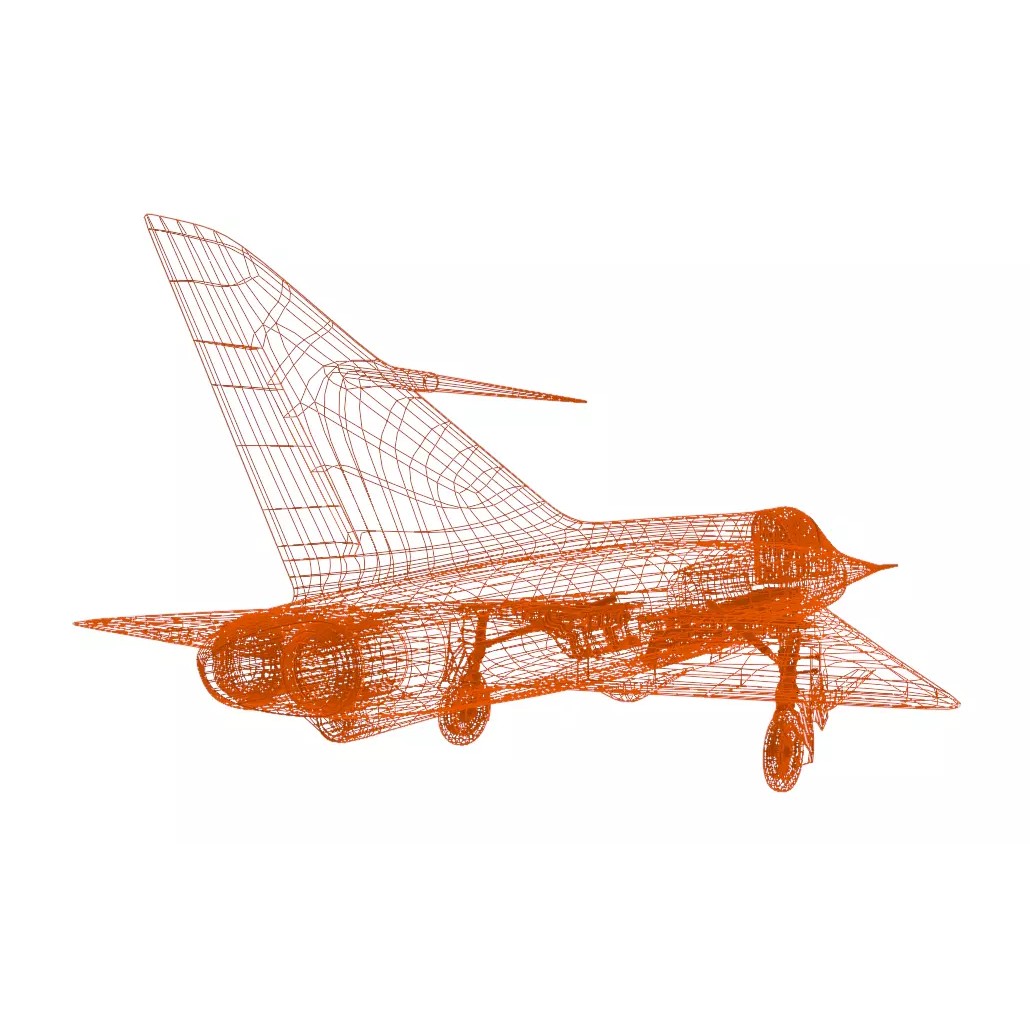 Dassault MD 550 Mirage I 3D Model – Low Poly Aircraft, FBX, OBJ - View 31