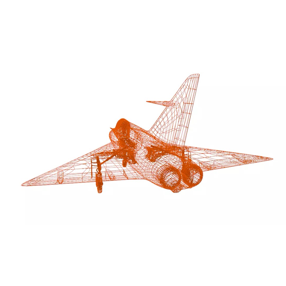 Dassault MD 550 Mirage I 3D Model – Low Poly Aircraft, FBX, OBJ - View 32