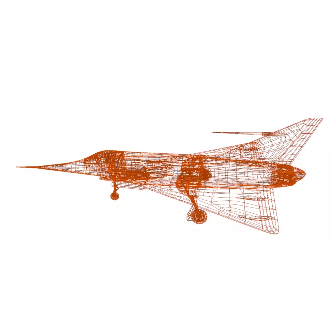 Dassault MD 550 Mirage I 3D Model – Low Poly Aircraft, FBX, OBJ - View 33