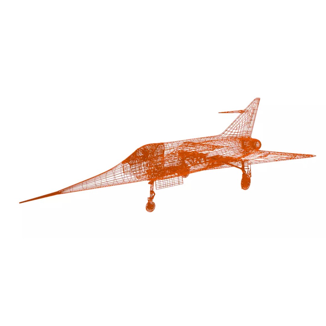 Dassault MD 550 Mirage I 3D Model – Low Poly Aircraft, FBX, OBJ - View 34