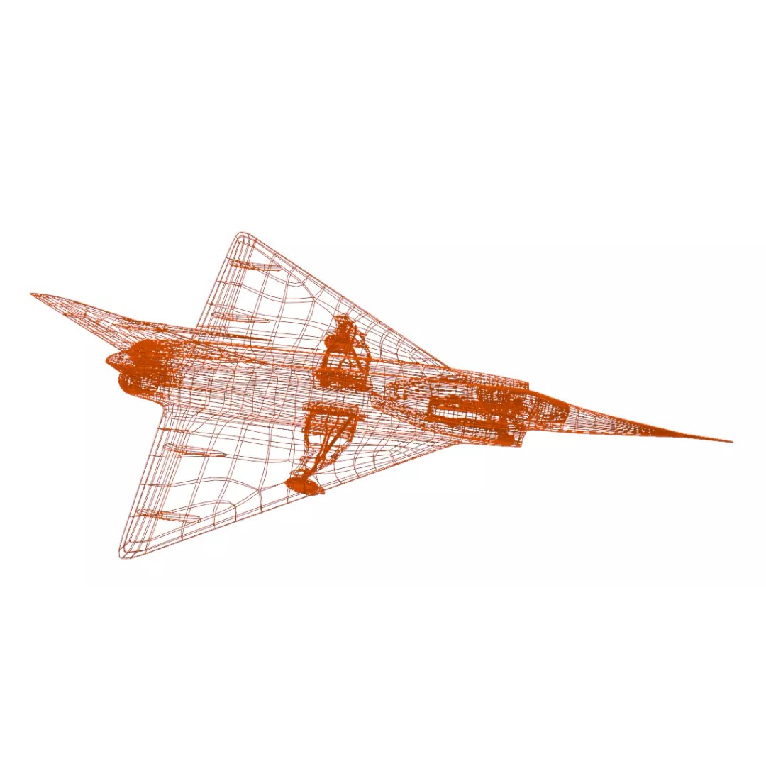 Dassault MD 550 Mirage I 3D Model – Low Poly Aircraft, FBX, OBJ - View 36