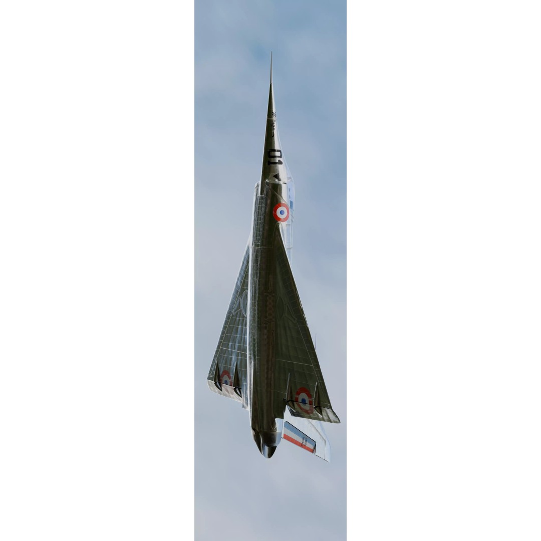 Dassault MD 550 Mirage I 3D Model – Low Poly Aircraft, FBX, OBJ - View 4