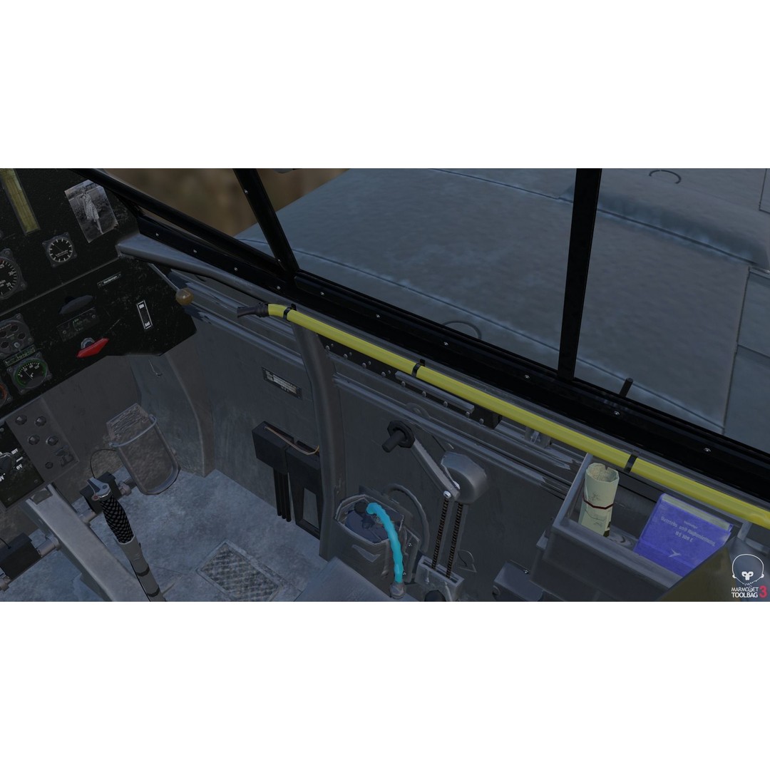 BF 109 E 3D Model – Game-Ready WWII Fighter Plane, Rigged, PBR - View 20
