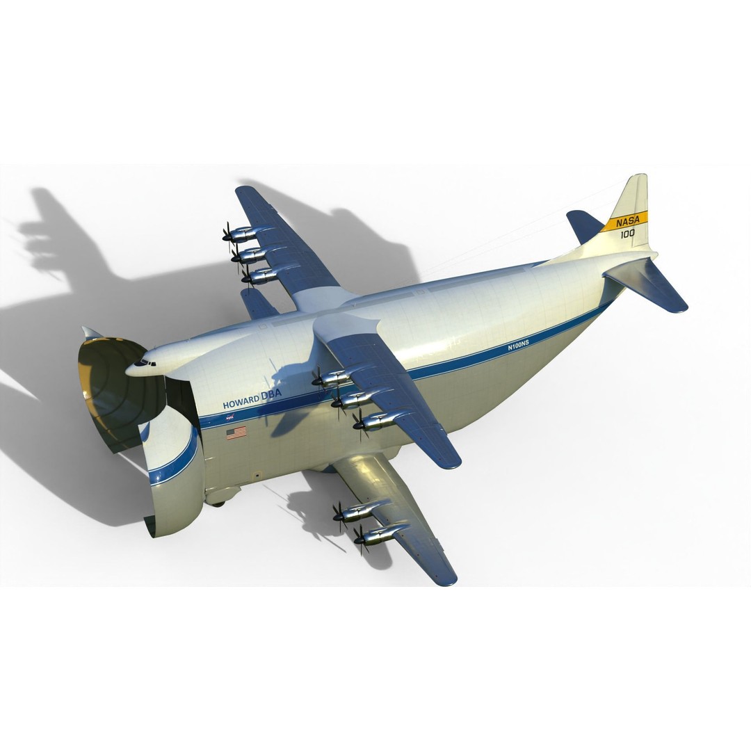 Howard DH-100 DBA 3D Model – Historic Aircraft, PBR Textures, FBX - View 10