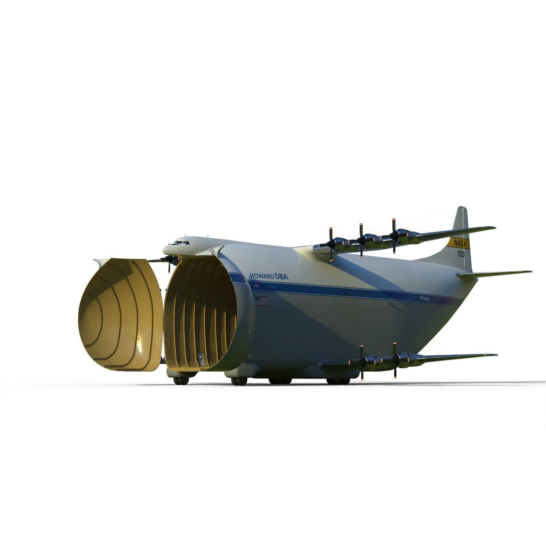 Howard DH-100 DBA 3D Model – Historic Aircraft, PBR Textures, FBX - View 12