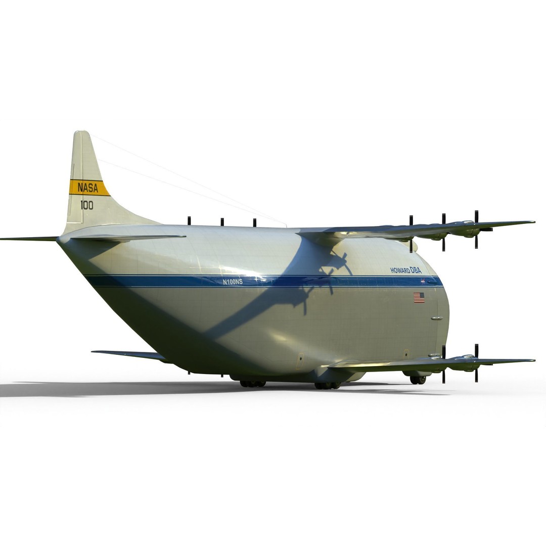 Howard DH-100 DBA 3D Model – Historic Aircraft, PBR Textures, FBX - View 17
