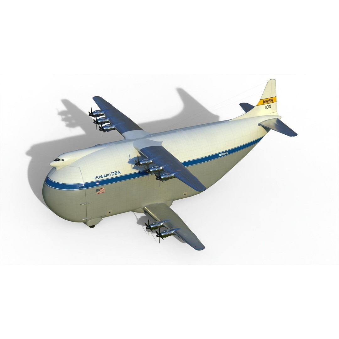 Howard DH-100 DBA 3D Model – Historic Aircraft, PBR Textures, FBX - View 19