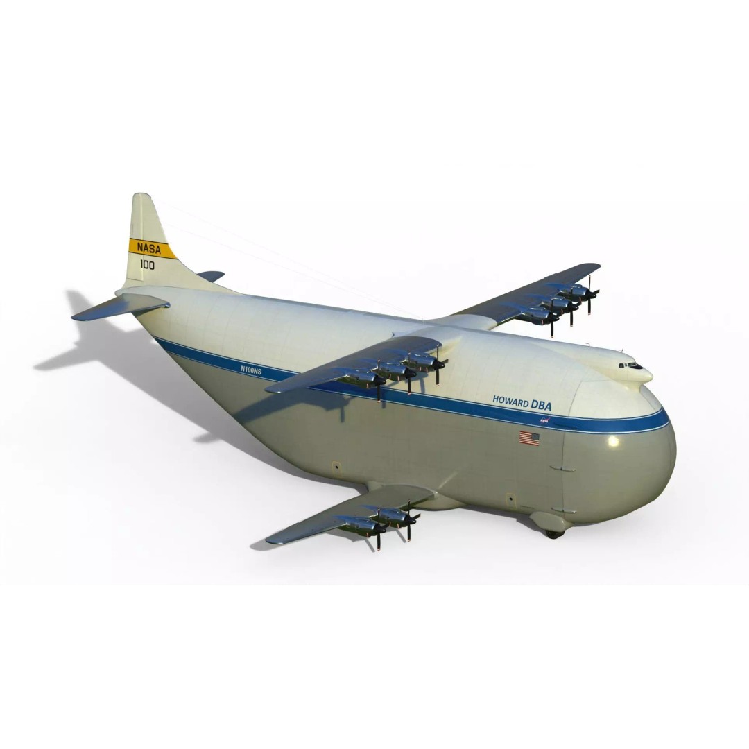 Howard DH-100 DBA 3D Model – Historic Aircraft, PBR Textures, FBX - View 2