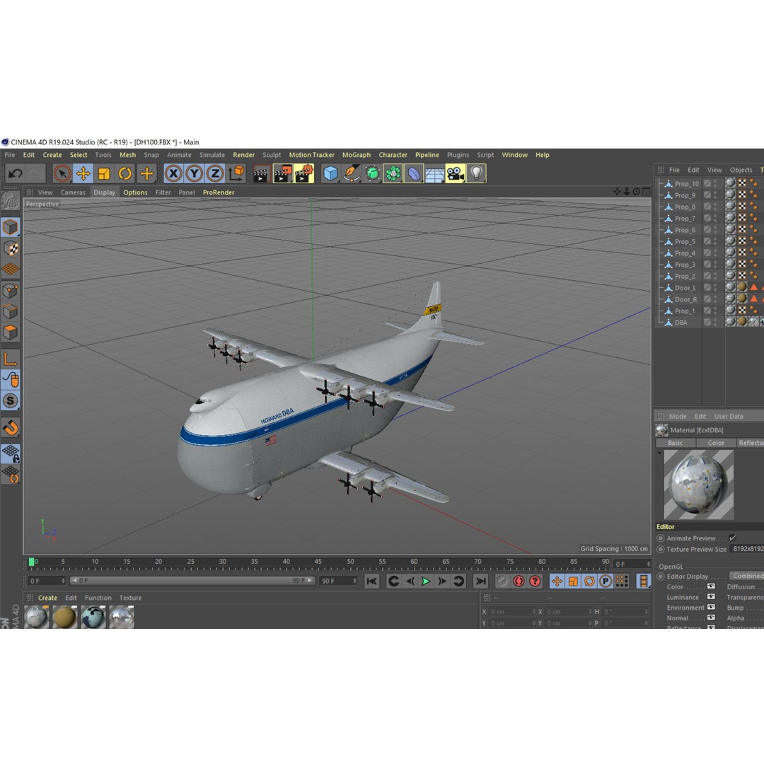 Howard DH-100 DBA 3D Model – Historic Aircraft, PBR Textures, FBX - View 26