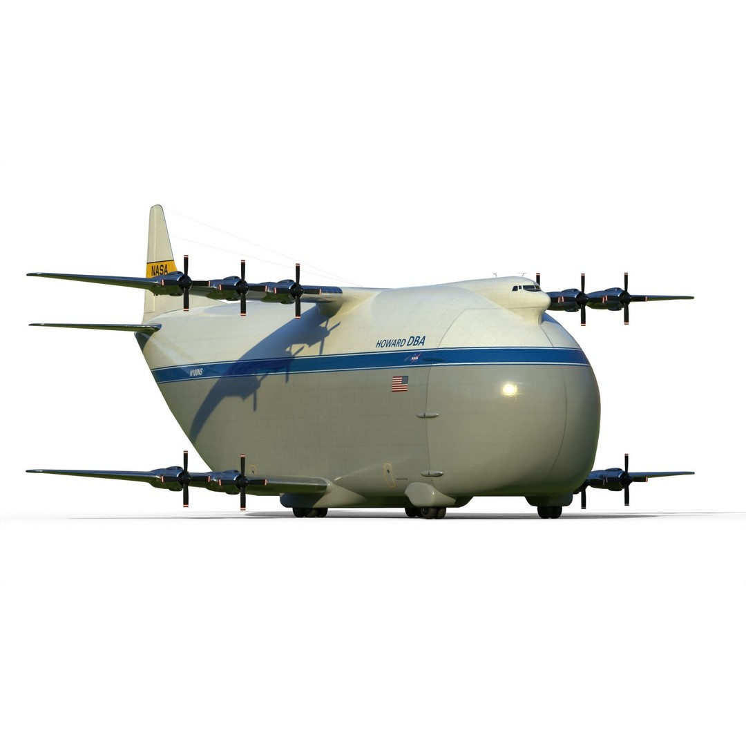 Howard DH-100 DBA 3D Model – Historic Aircraft, PBR Textures, FBX - View 4