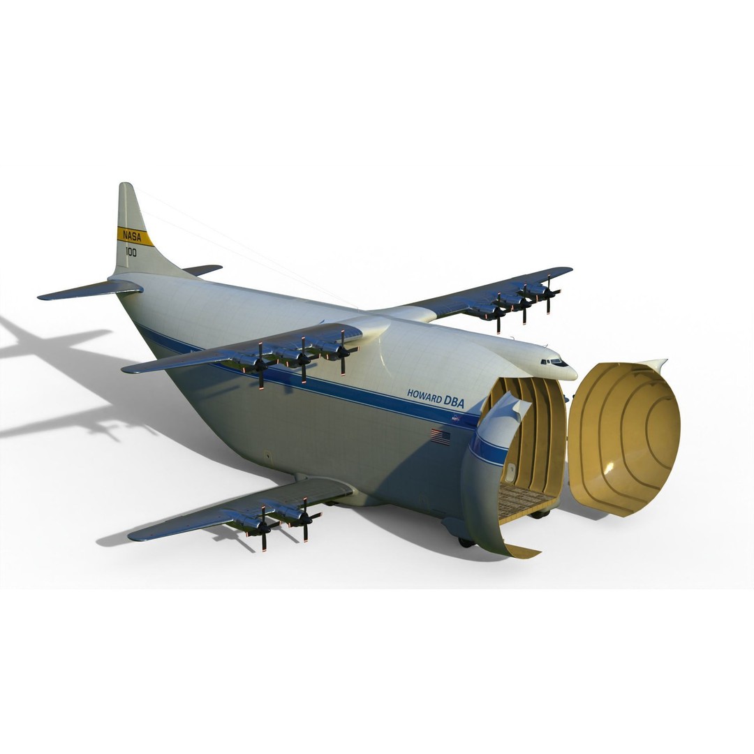 Howard DH-100 DBA 3D Model – Historic Aircraft, PBR Textures, FBX - View 8