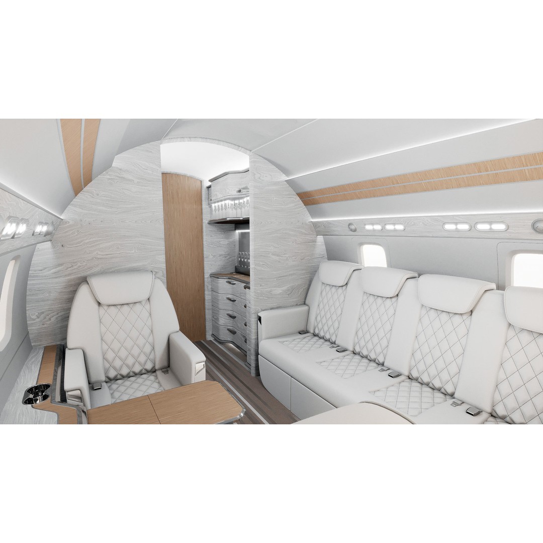 Private Jet Interior 3D Model – High Detail PBR Asset for Games, FBX - View 5
