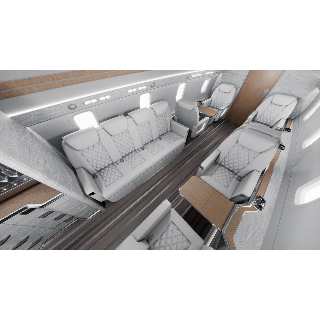 Private Jet Interior 3D Model – High Detail PBR Asset for Games, FBX - View 6